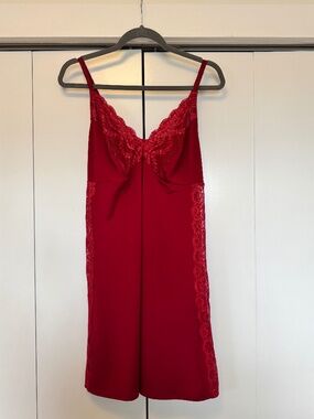 Delta Burke Red Lace Chemise Lingerie